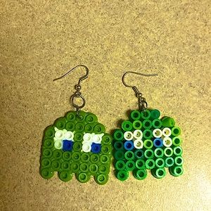 Pac Man ghost earrings